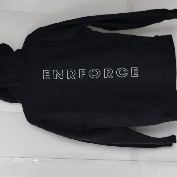 Independent Trading Co. ENRFORCE Men's Black Hoodie with Star Design SZ medium - Picture 6 of 13